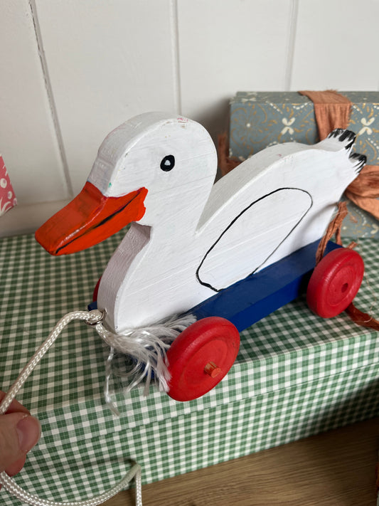 Oscar the scratch built pullalong duck