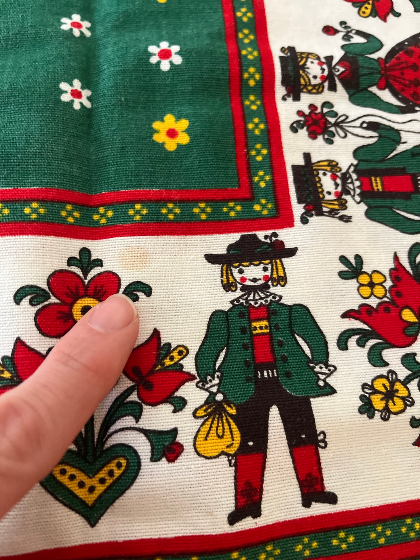 Vintage folk table runner