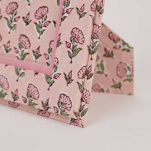 Block Printed Picture Frame 4 x 6 - Ditsy Floral Blush