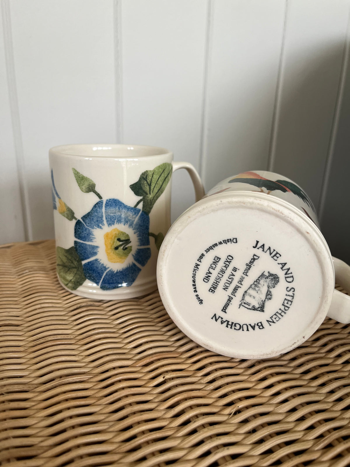Jane and Stephen Baughan Spongeware mugs