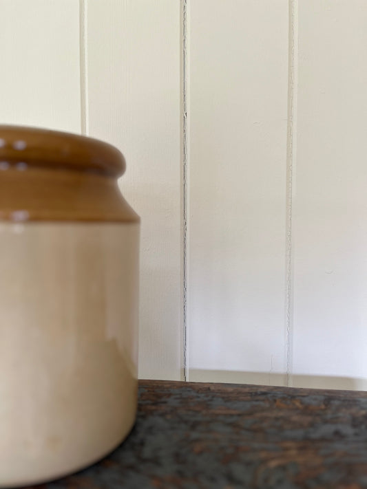 Vintage stoneware crock pot