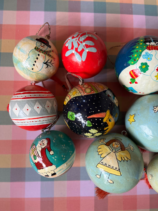 Papier Mache Baubles