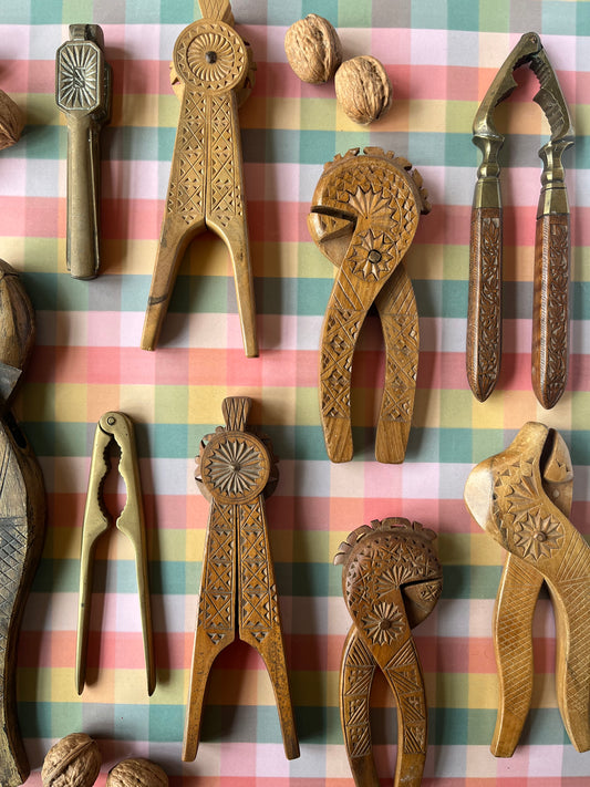 Simple vintage brass nutcracker