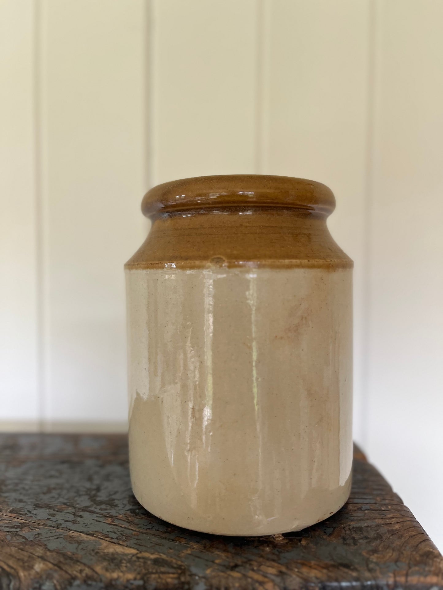 Vintage stoneware crock pot