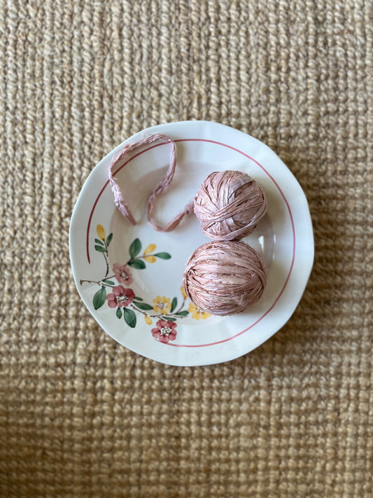 Recycled silk ribbon - Ballet Slipper