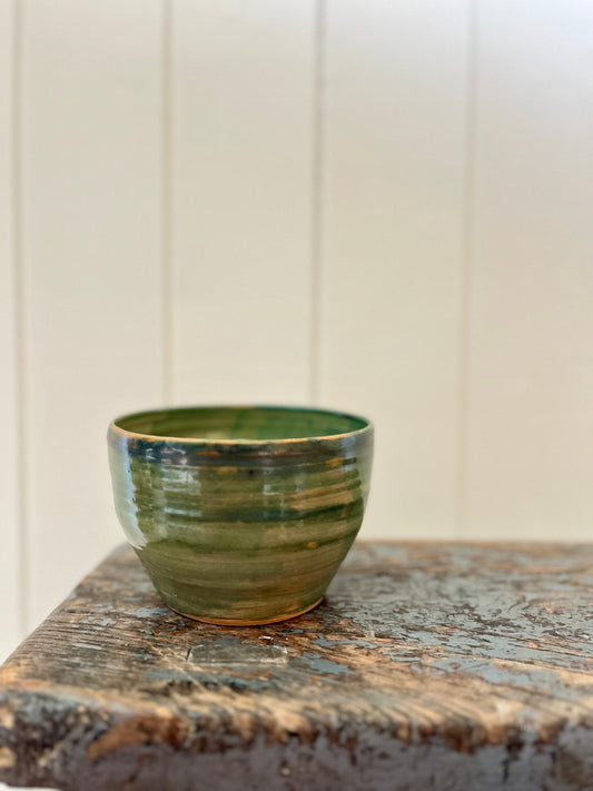 Green hand-thrown nibbles bowl