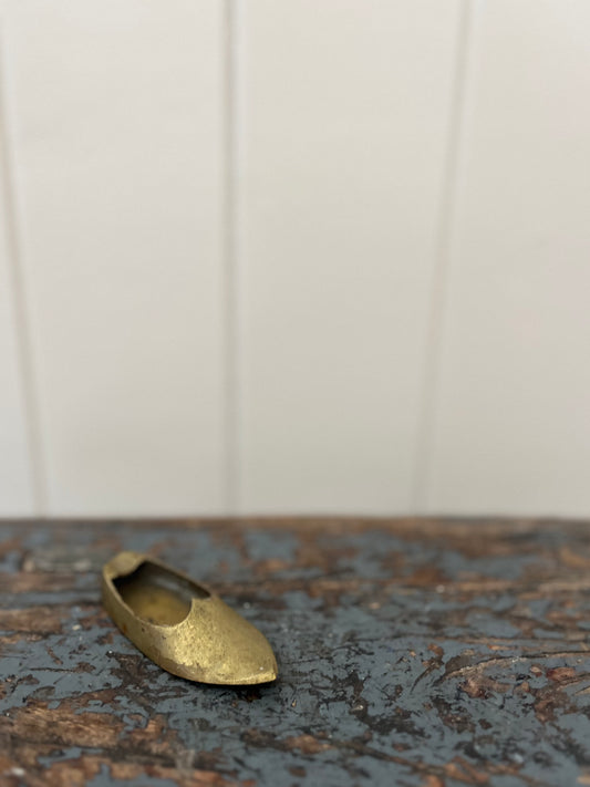 Vintage brass slipper