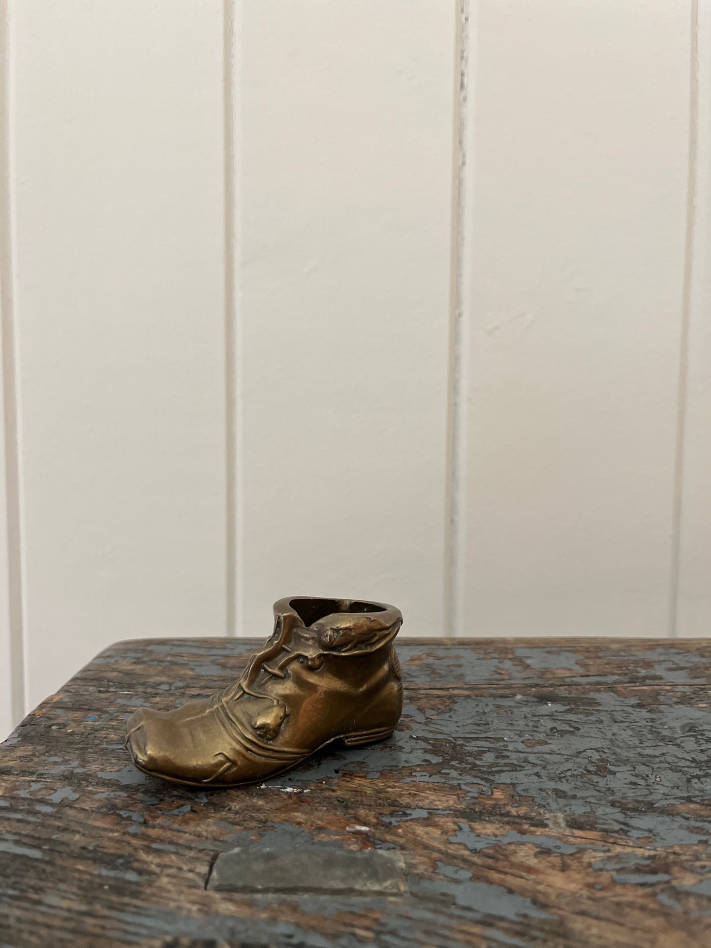 Brass boot matchstick holder