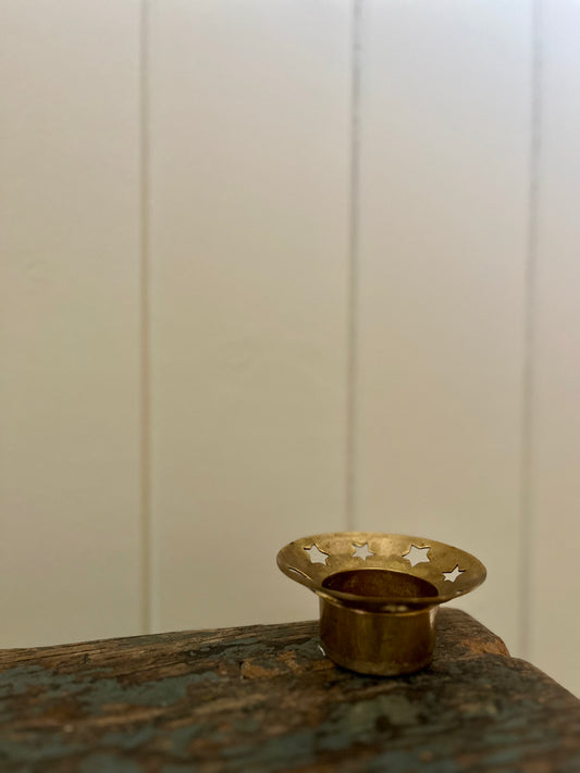 Vintage brass tealight holder