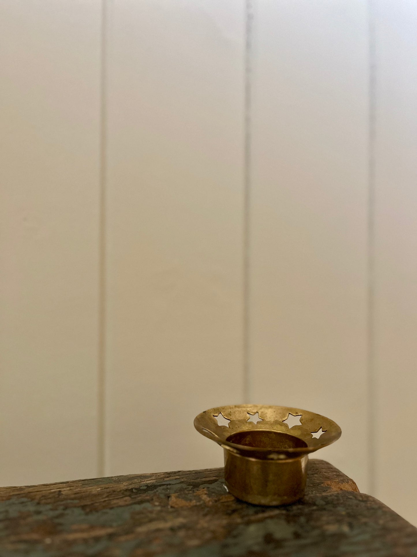 Vintage brass tealight holder