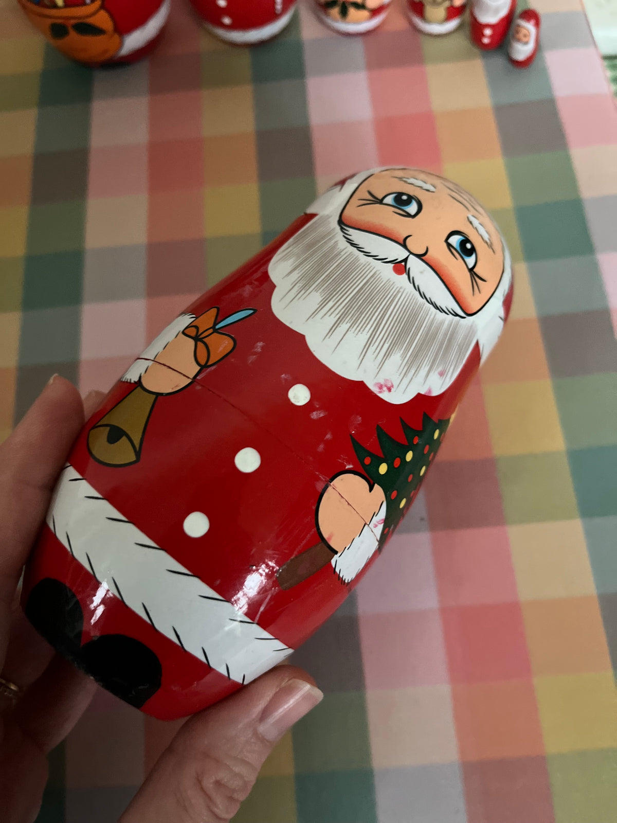 Set of 7 Matryoshka Santa Dolls