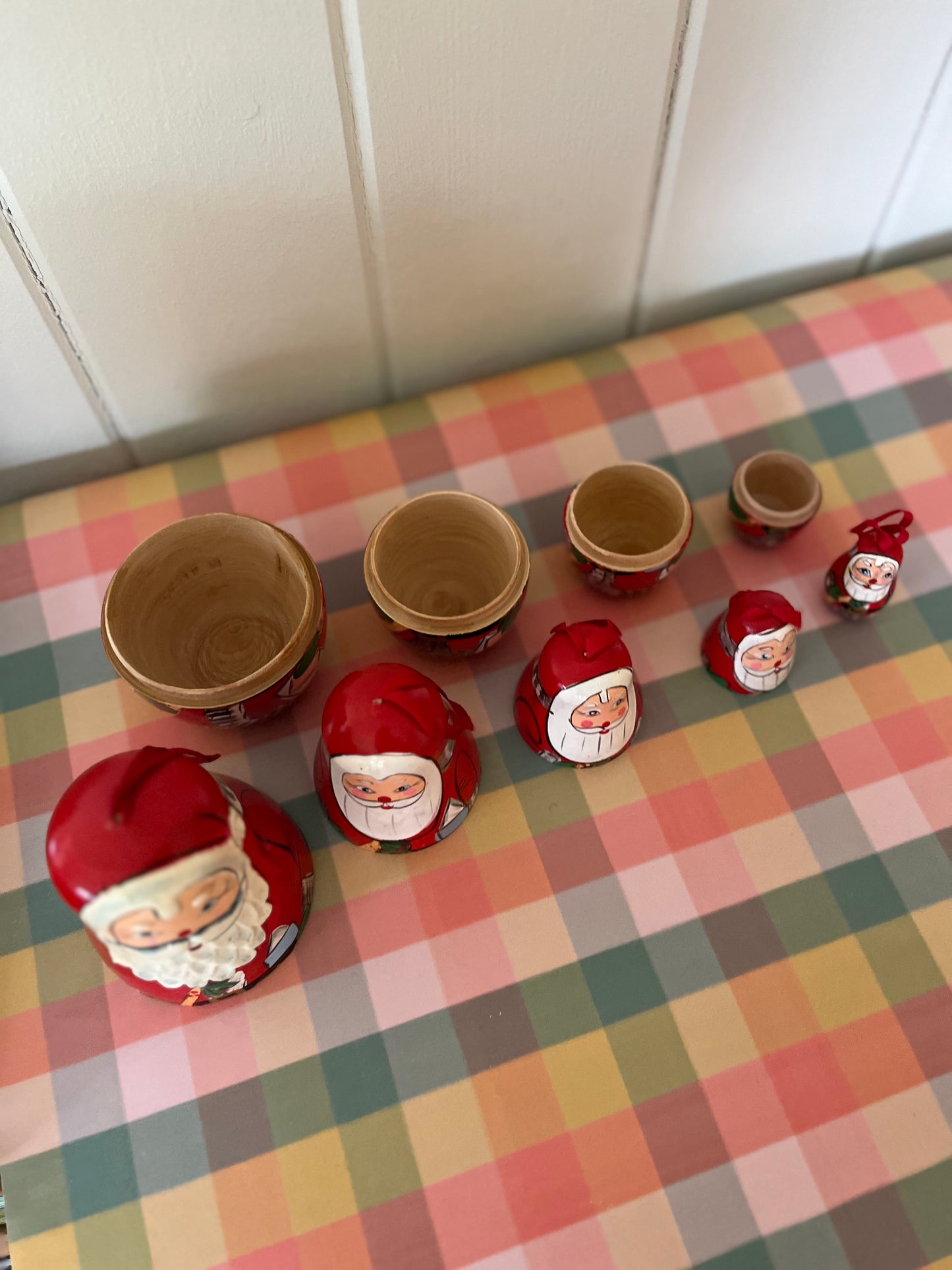 Santa matryoshka dolls (hanging) set of 5