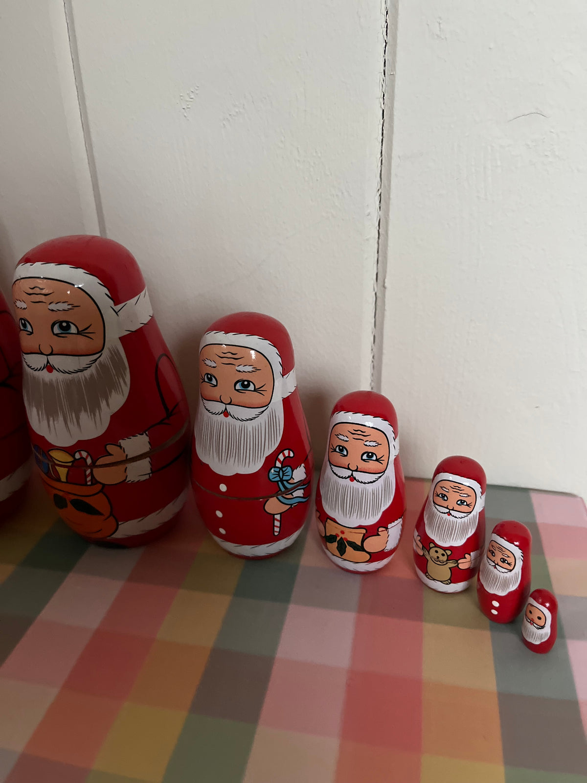 Set of 7 Matryoshka Santa Dolls