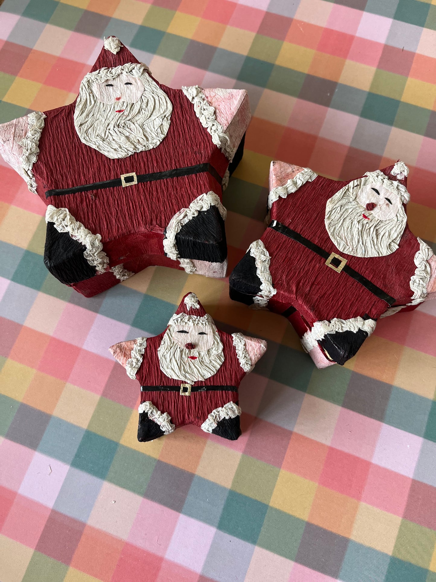Vintage Santa gift boxes