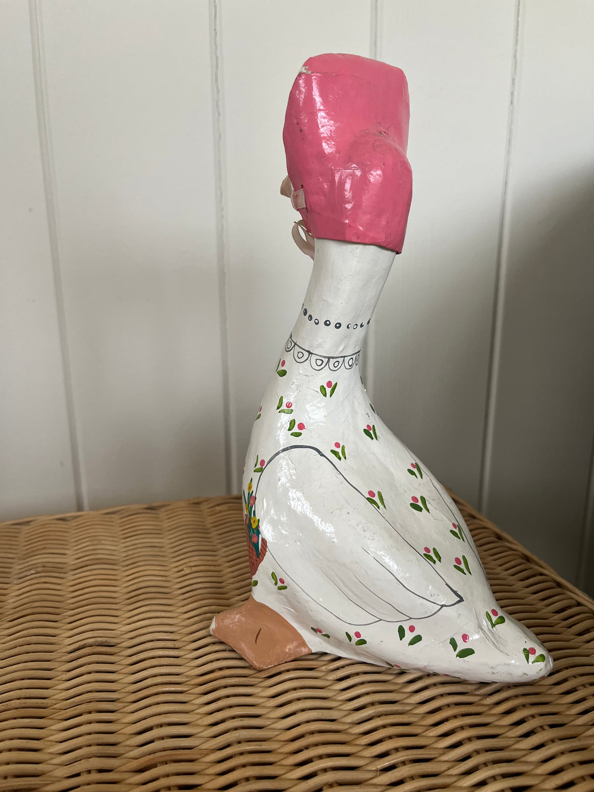 Vintage Papier Maché Mother Duck