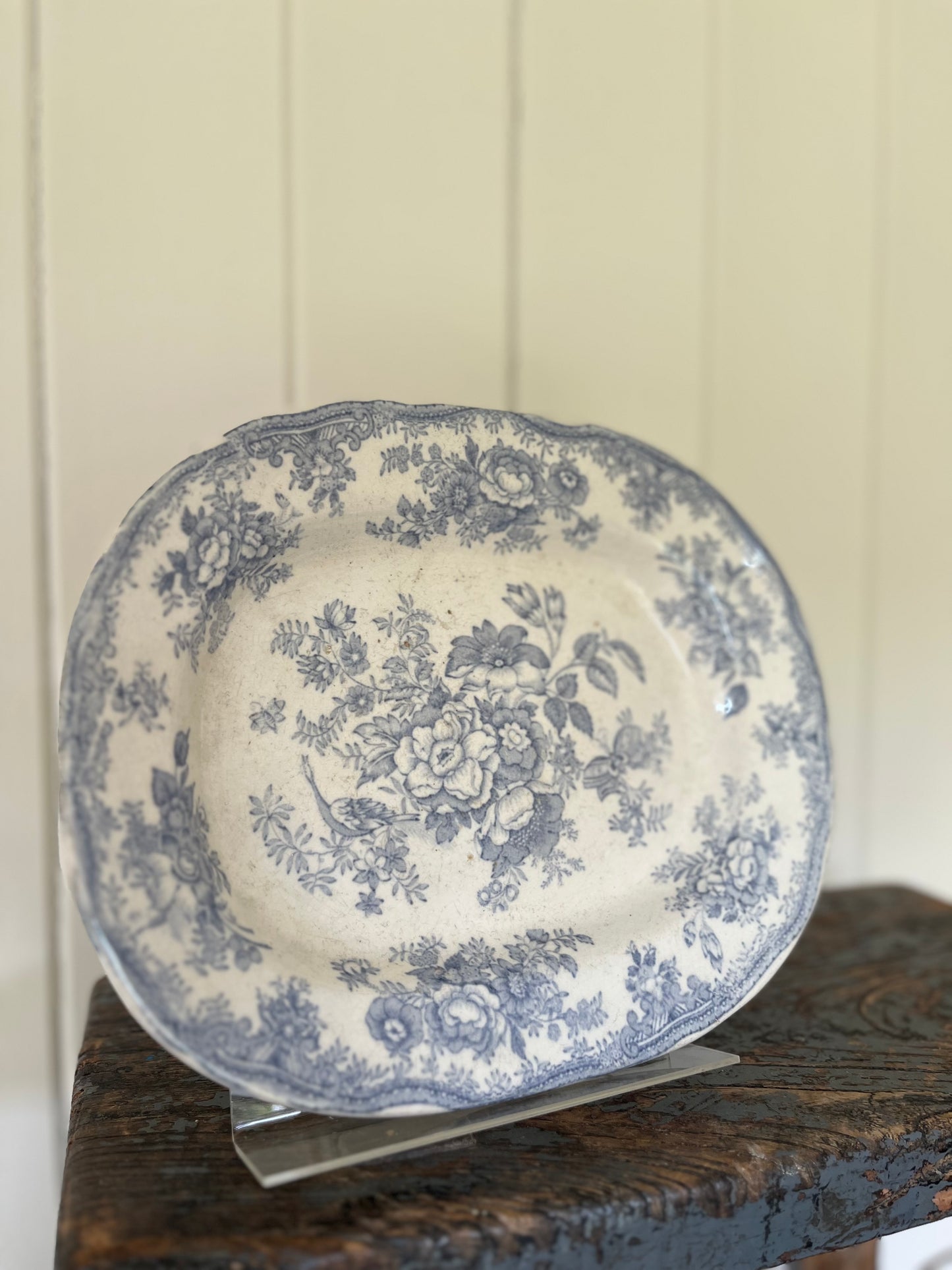 Antique transferware serving plate