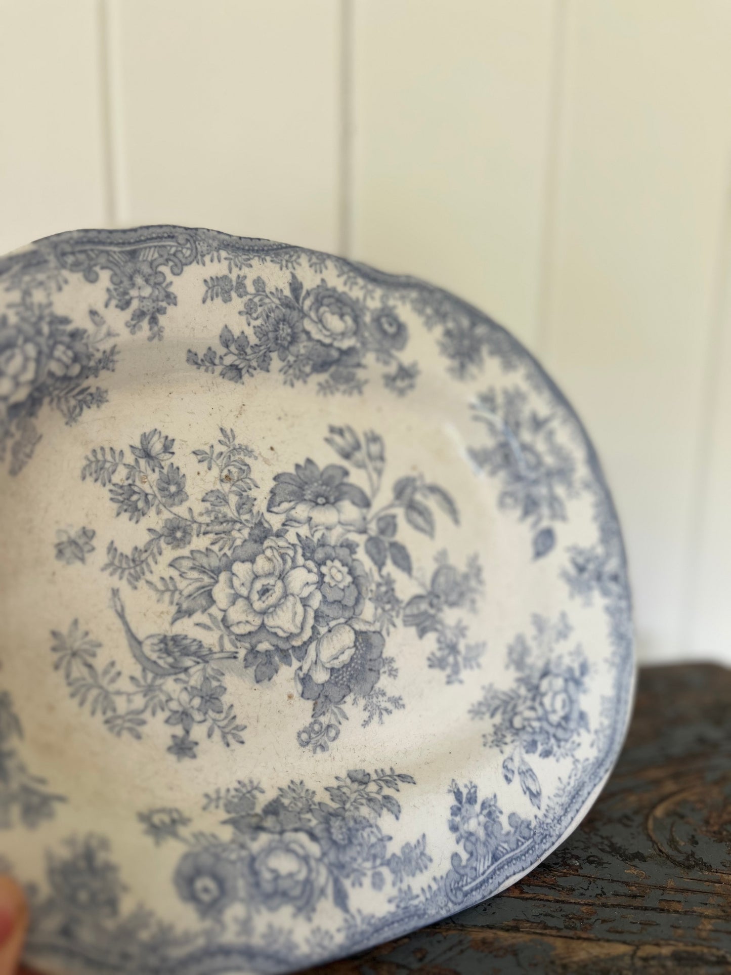 Antique transferware serving plate