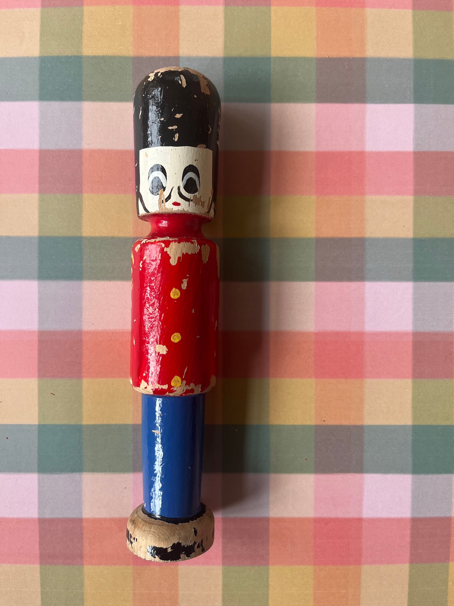 Vintage wooden character skittles