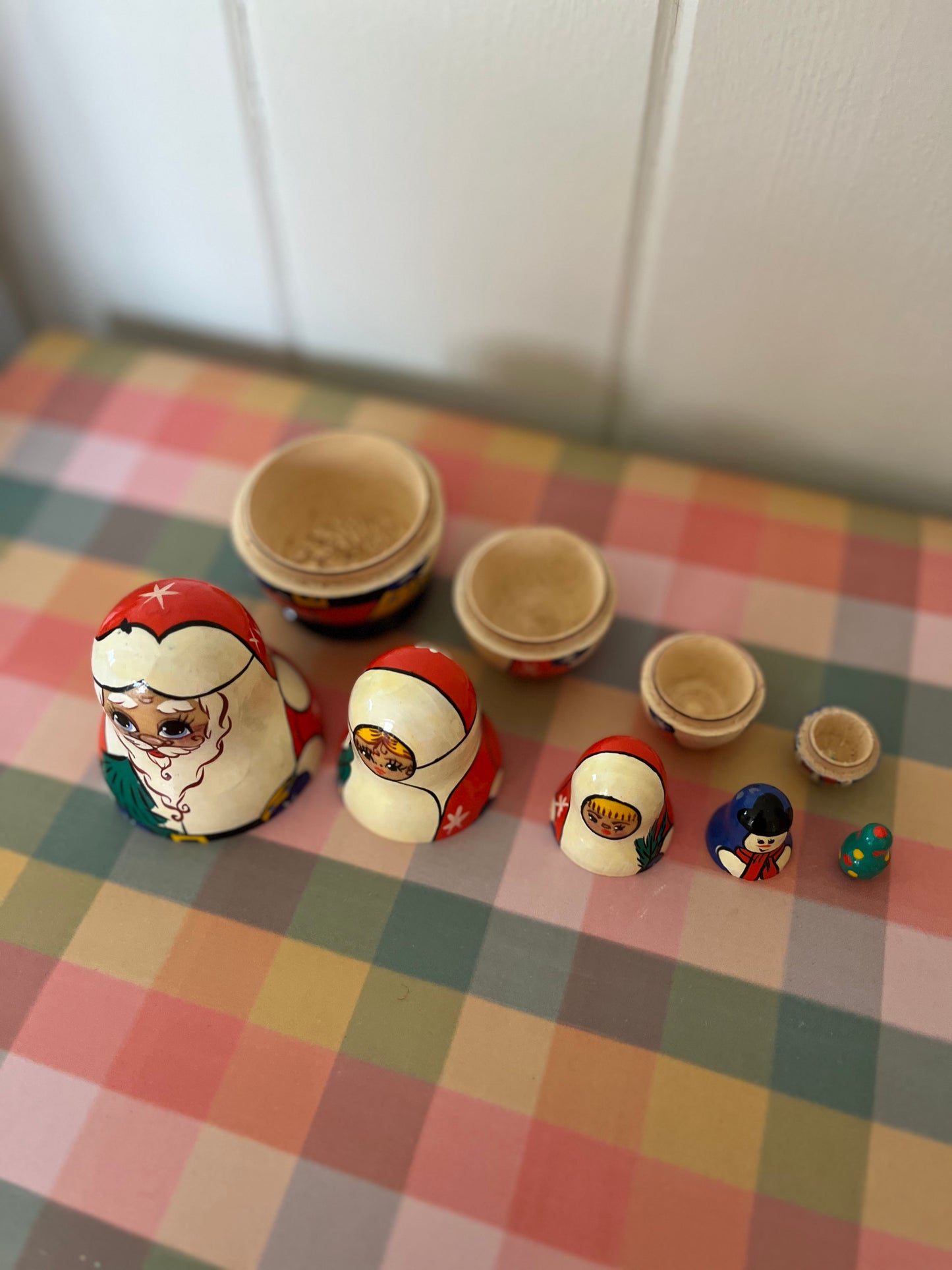 Santa & Mrs Claus Matryoshka dolls set of 5