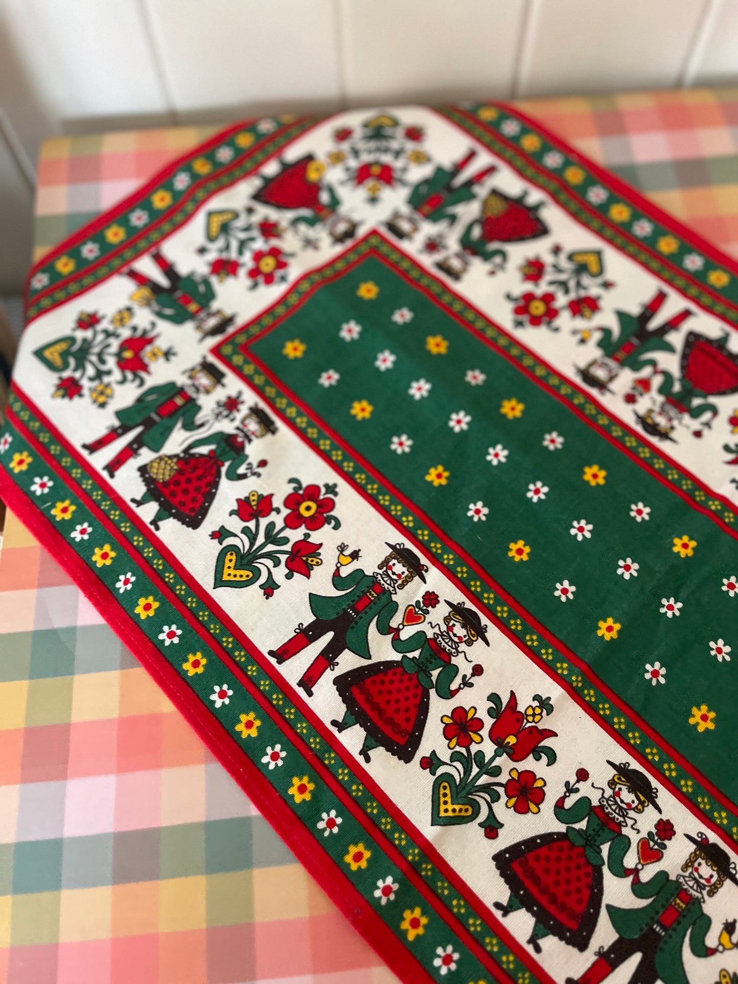 Vintage folk table runner