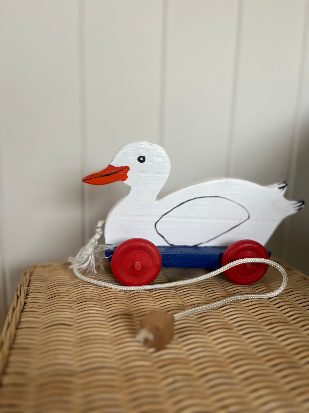 Oscar the scratch built pullalong duck
