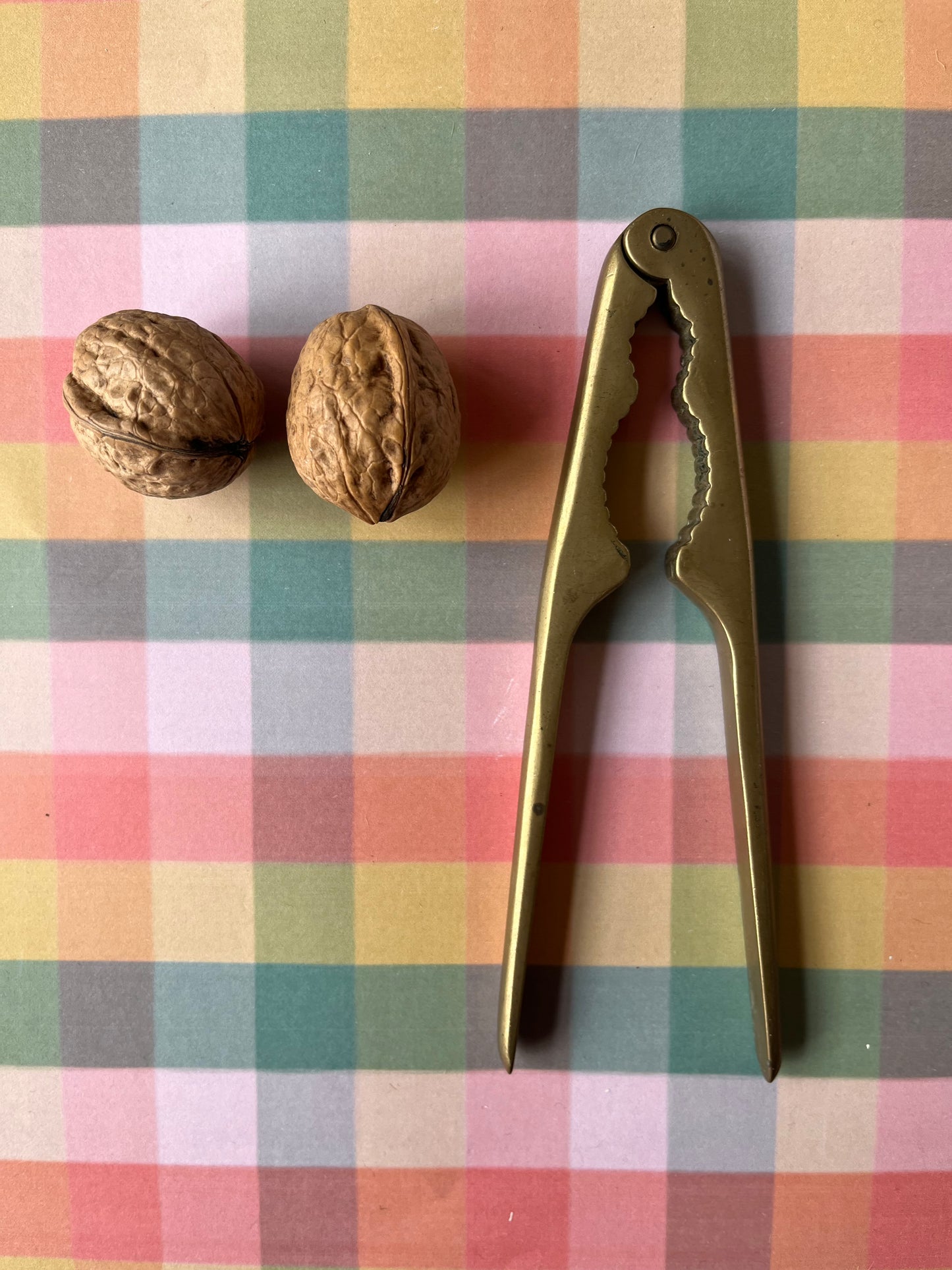 Simple vintage brass nutcracker