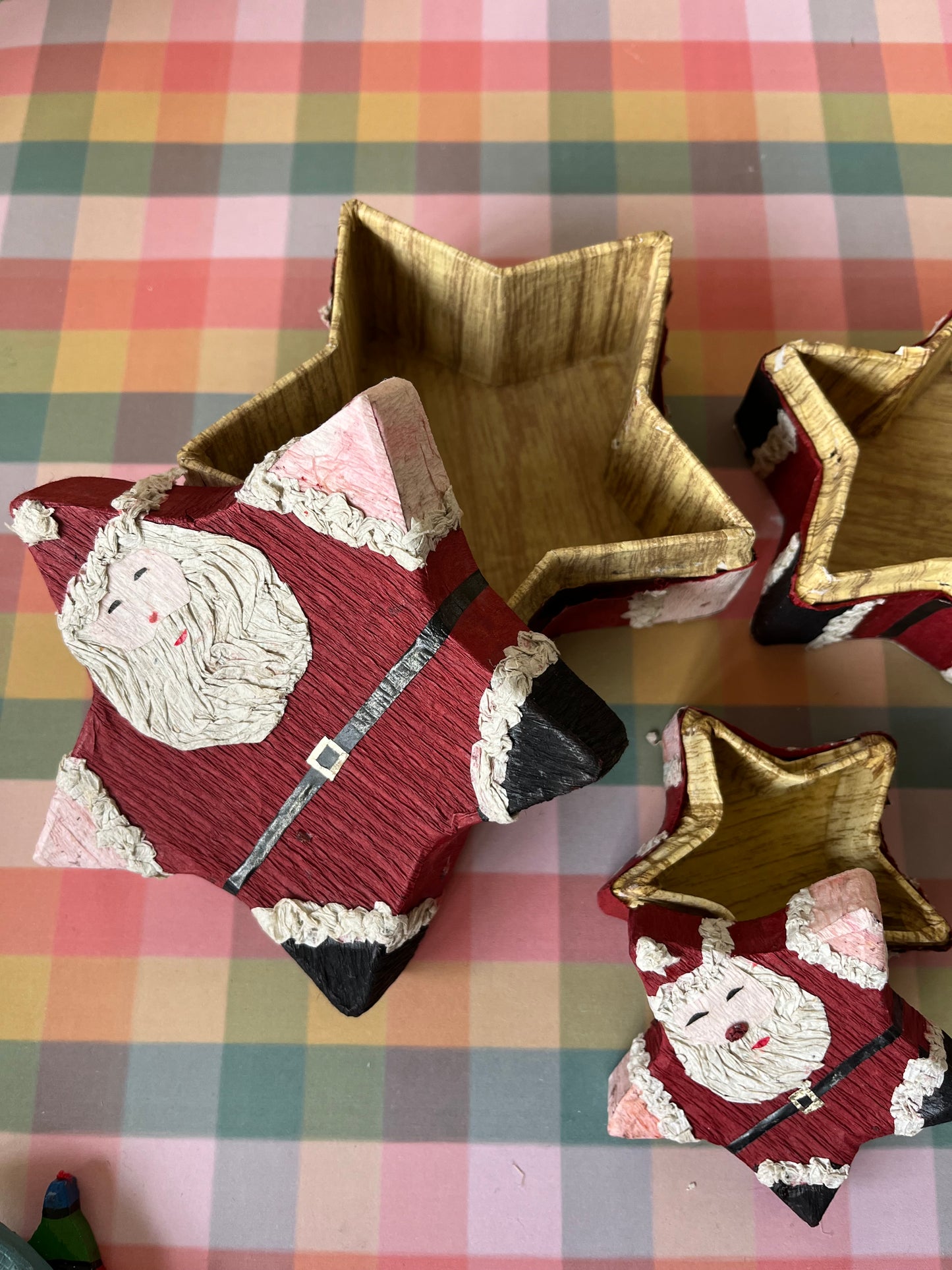Vintage Santa gift boxes