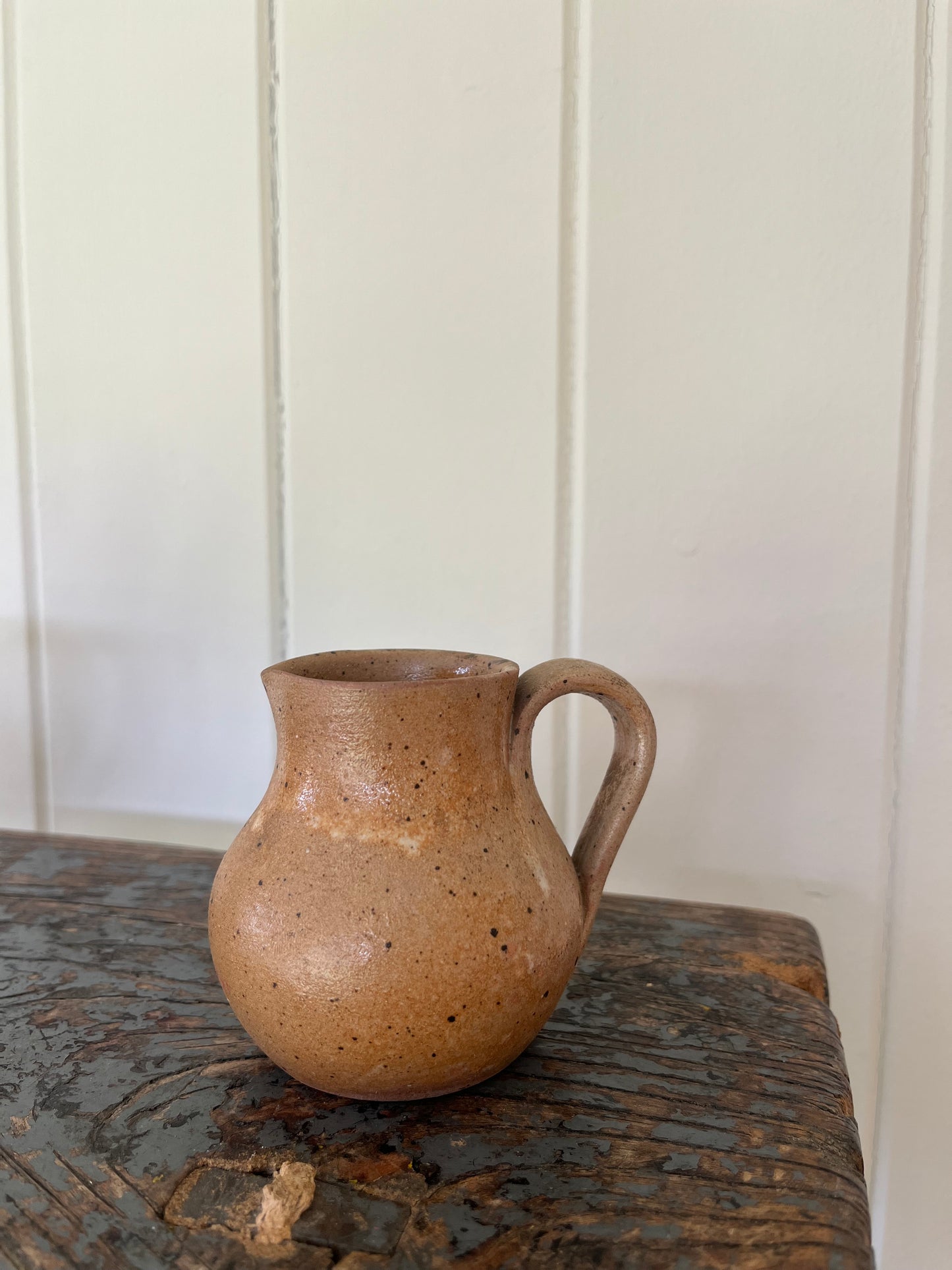 Salt glazed vintage French jug