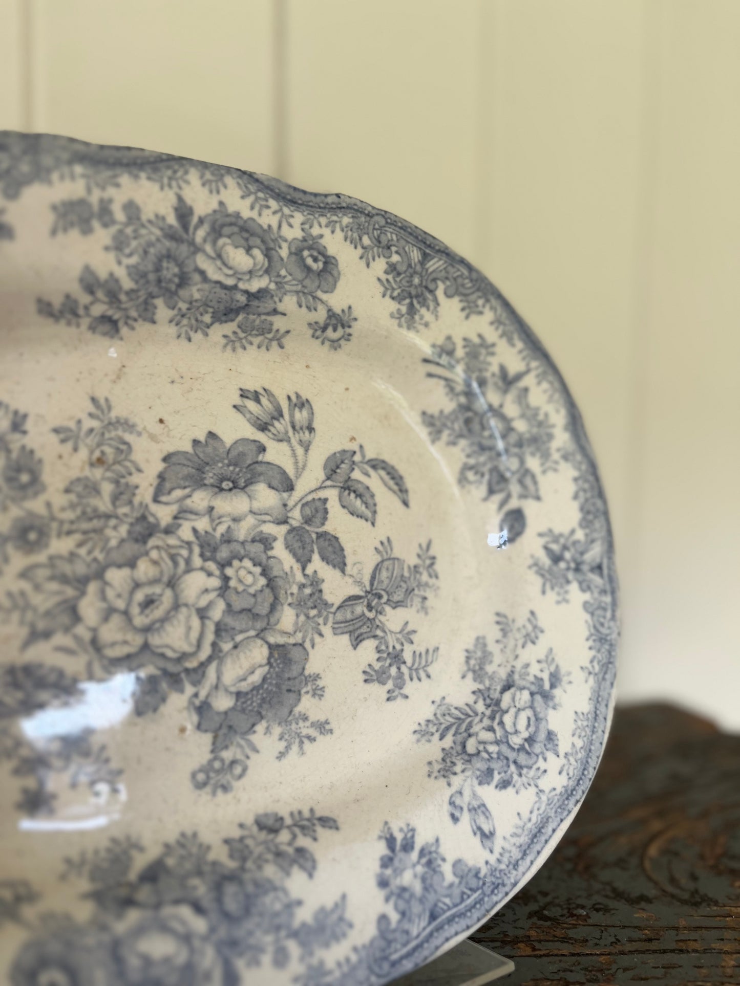 Antique transferware serving plate