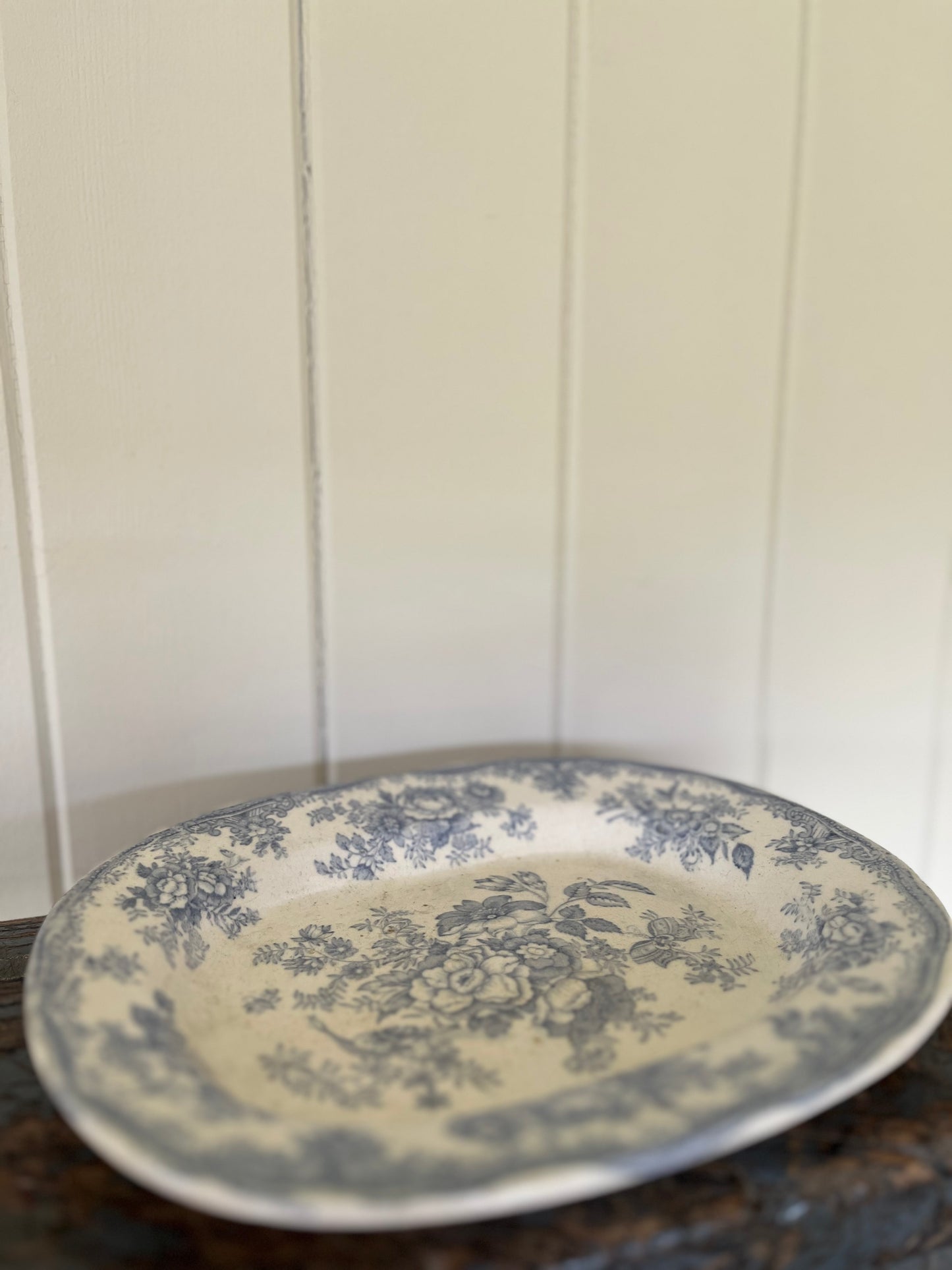 Antique transferware serving plate