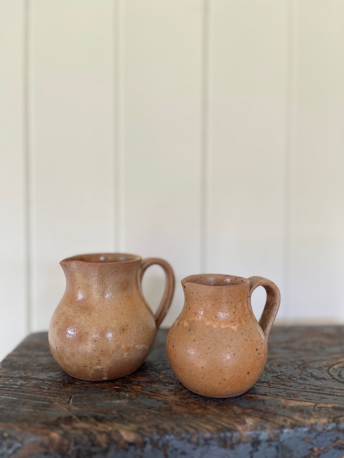 Salt glazed vintage French jug