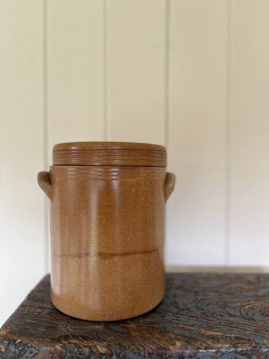 Large French vintage stoneware storage jar