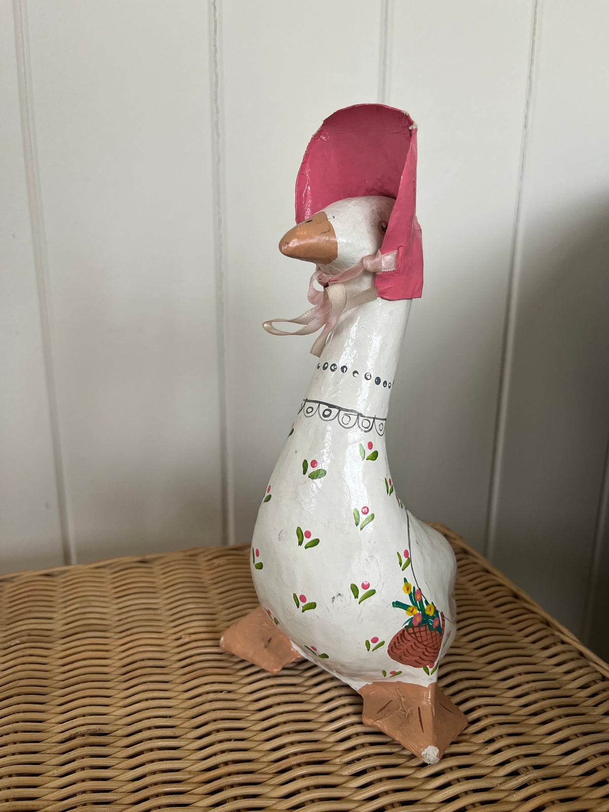 Vintage Papier Maché Mother Duck