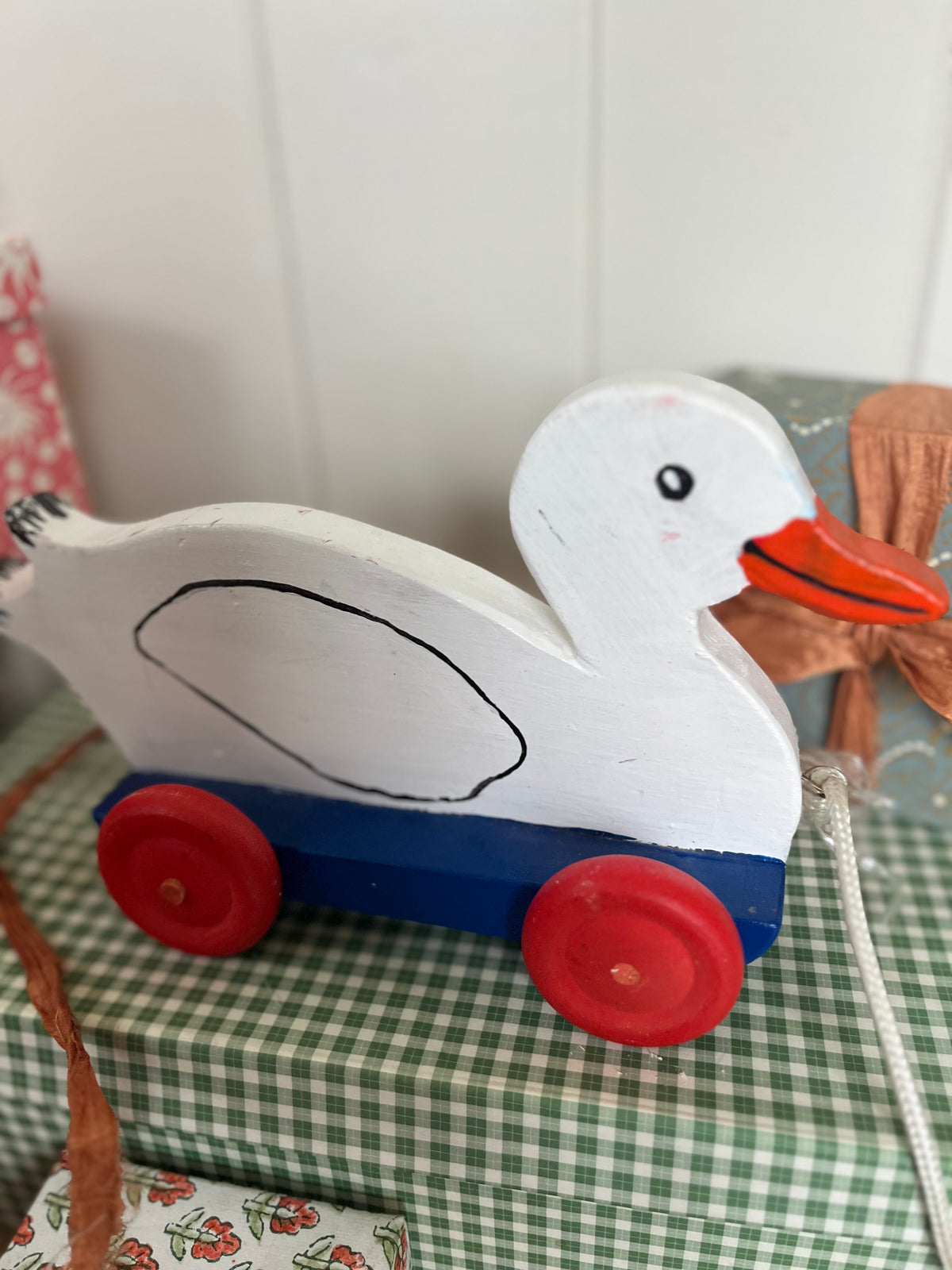 Oscar the scratch built pullalong duck