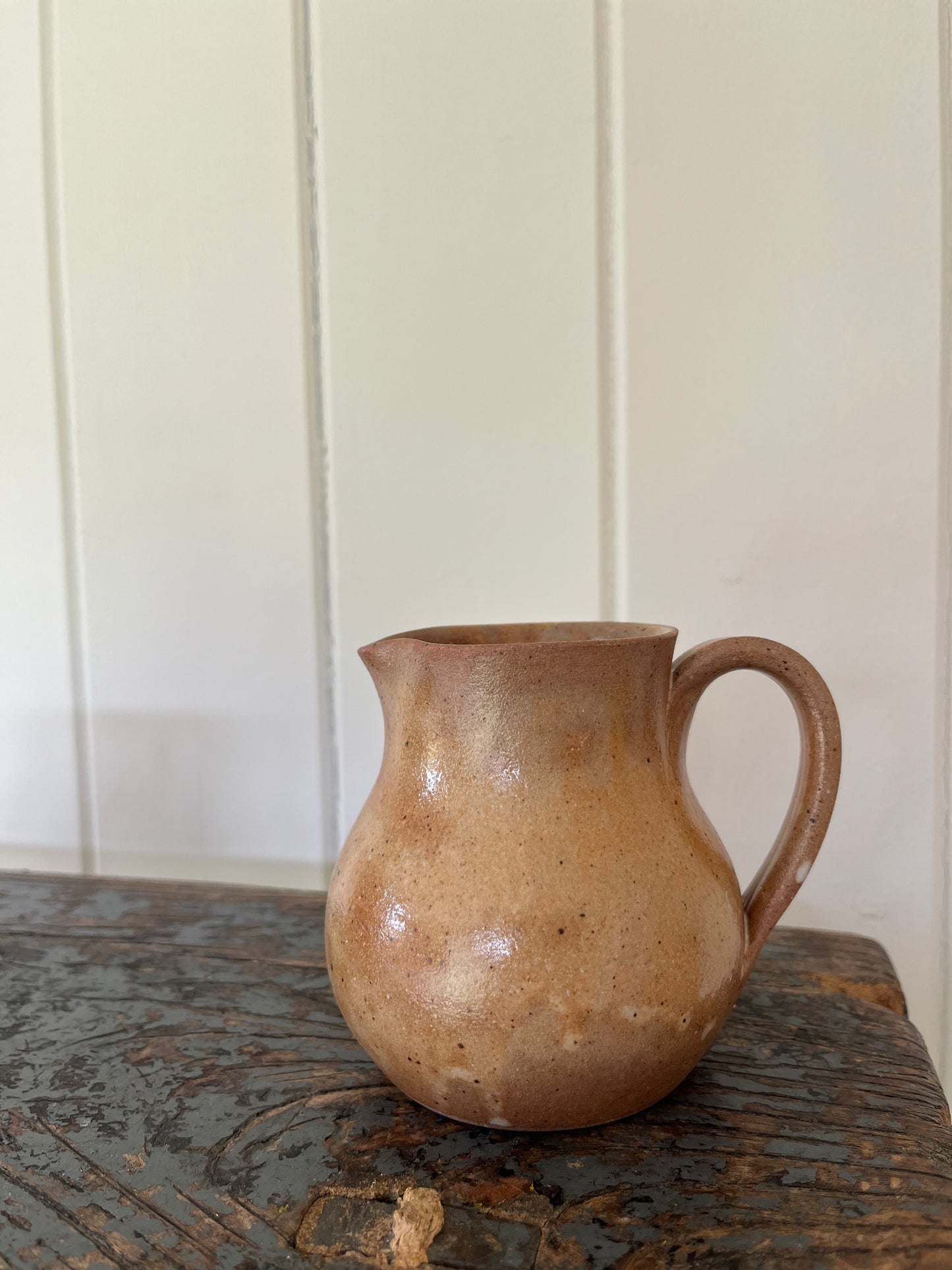 Salt glazed vintage French jug