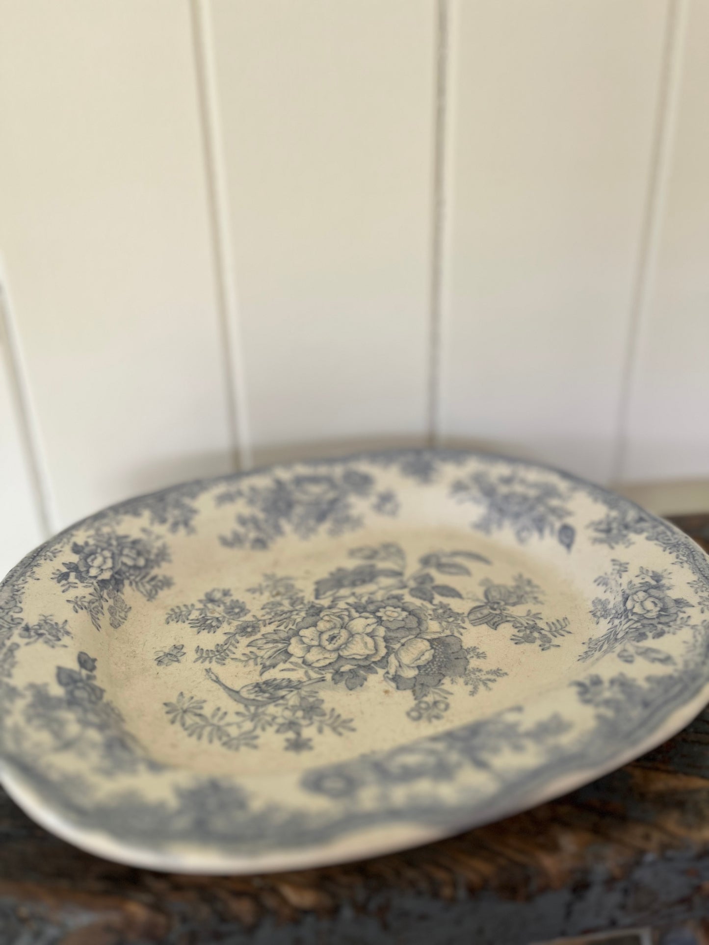 Antique transferware serving plate