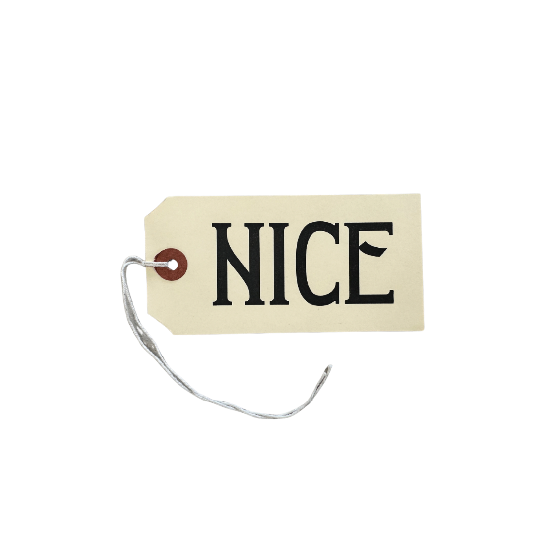 NICE Christmas letterpress gift tags 5 pack