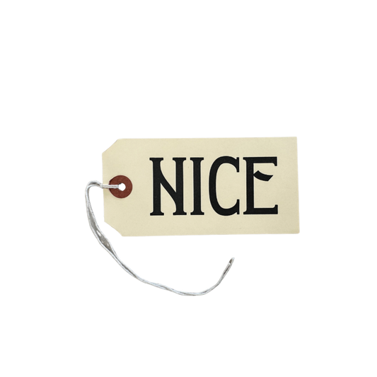 NICE Christmas letterpress gift tags 5 pack