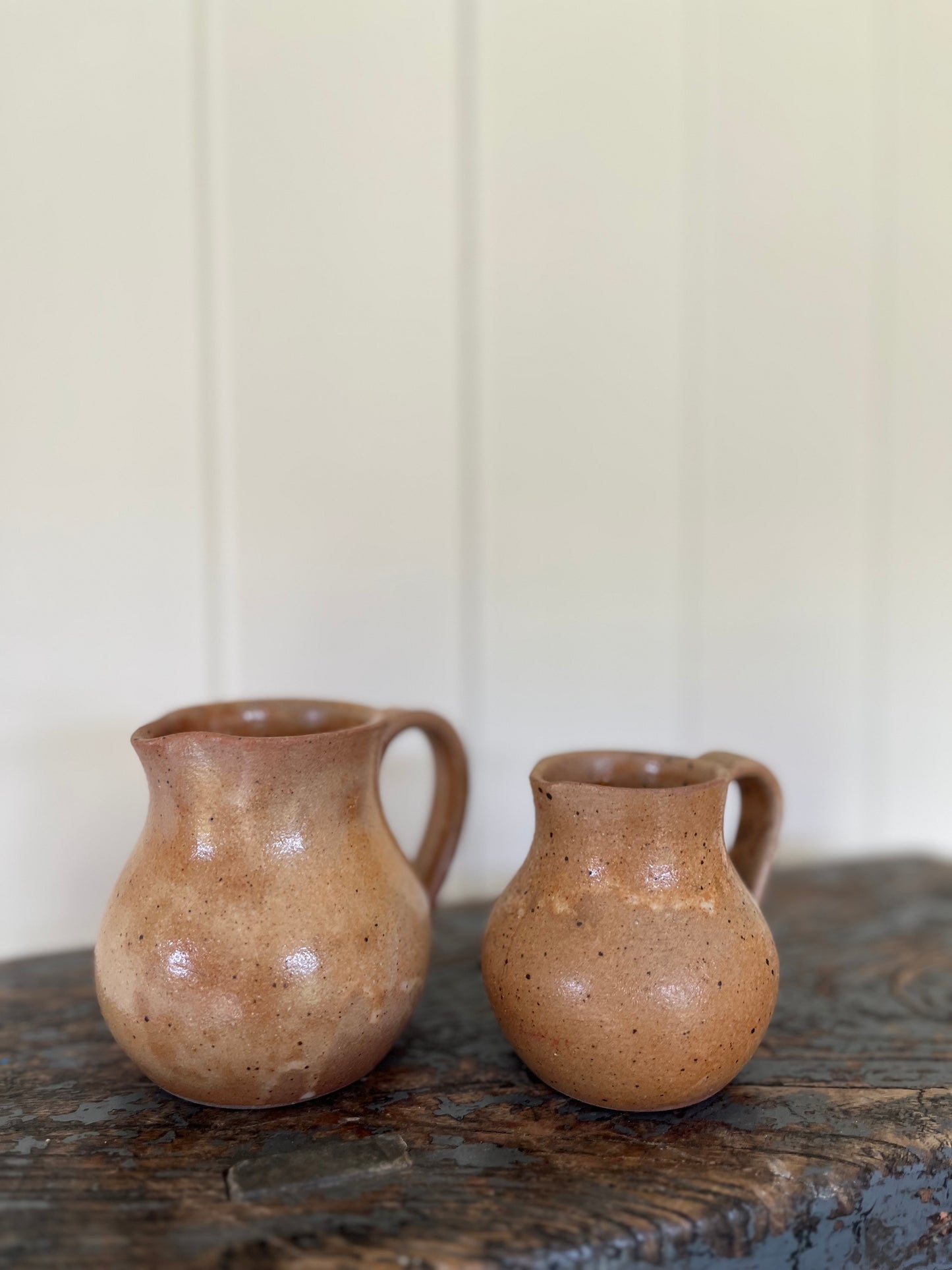 Salt glazed vintage French jug