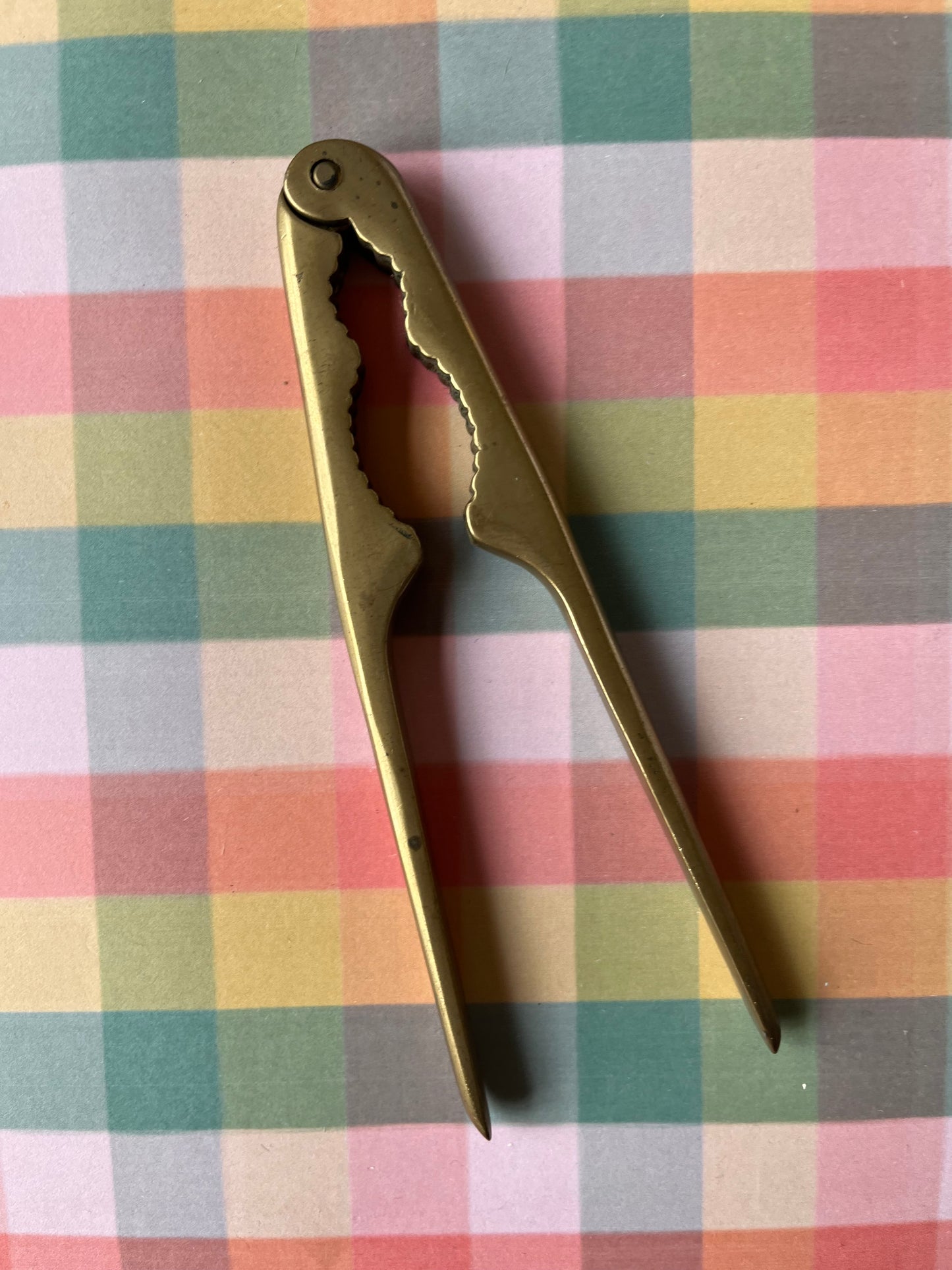 Simple vintage brass nutcracker