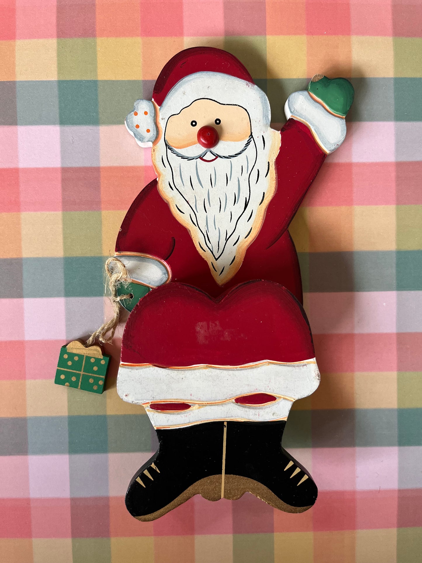 Vintage sitting Santa