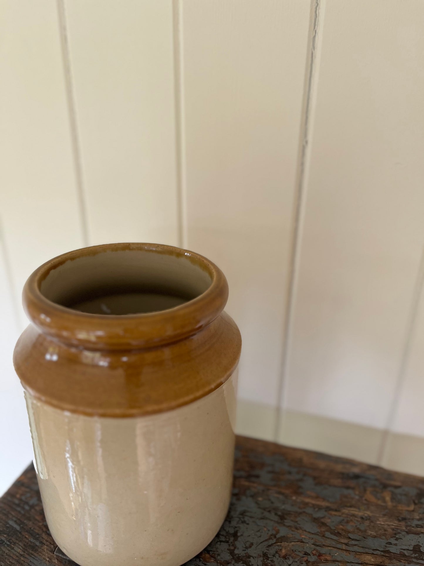 Vintage stoneware crock pot