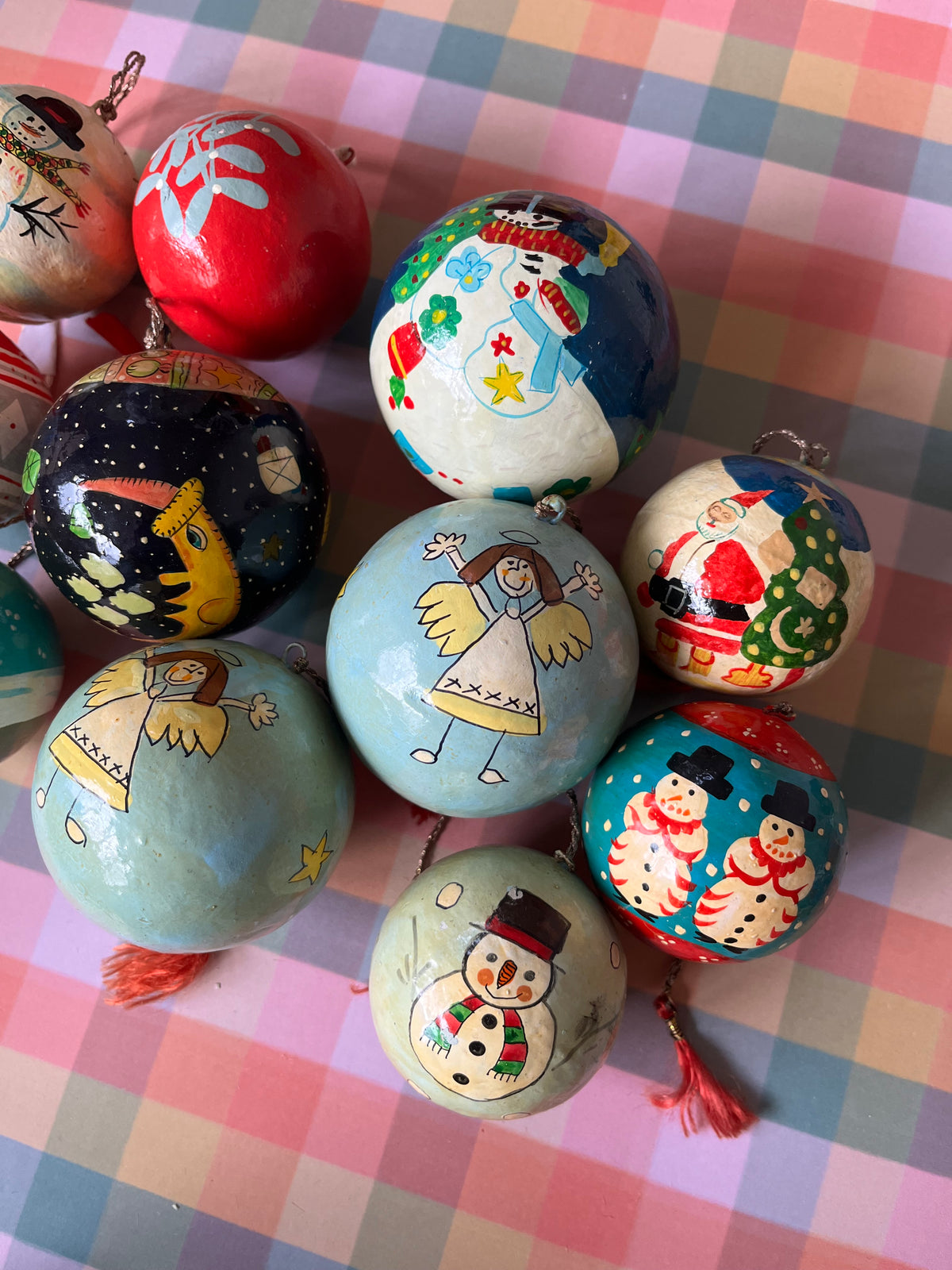 Papier Mache Baubles