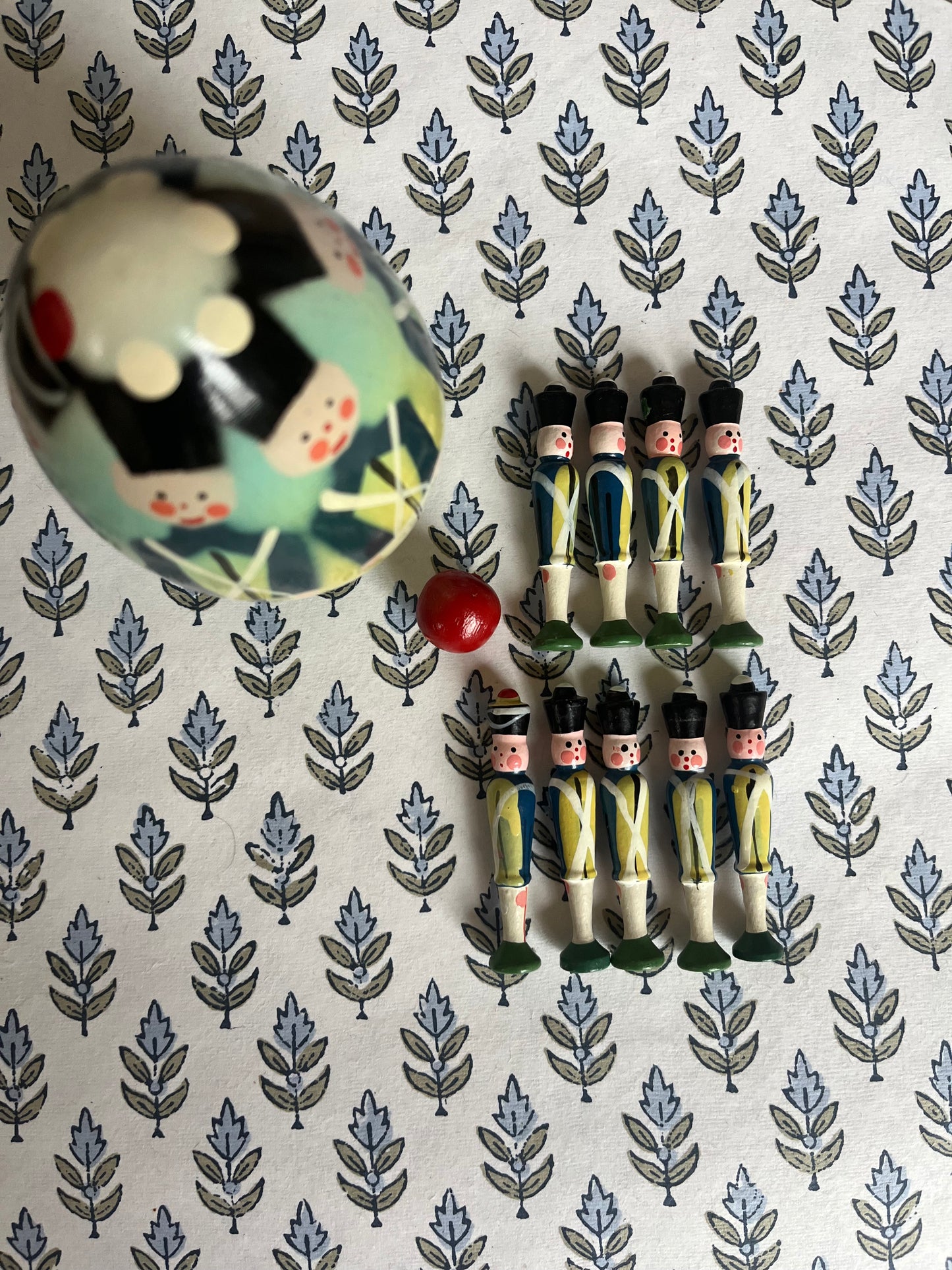 Vintage Tiny Soldier Skittles in an Egg