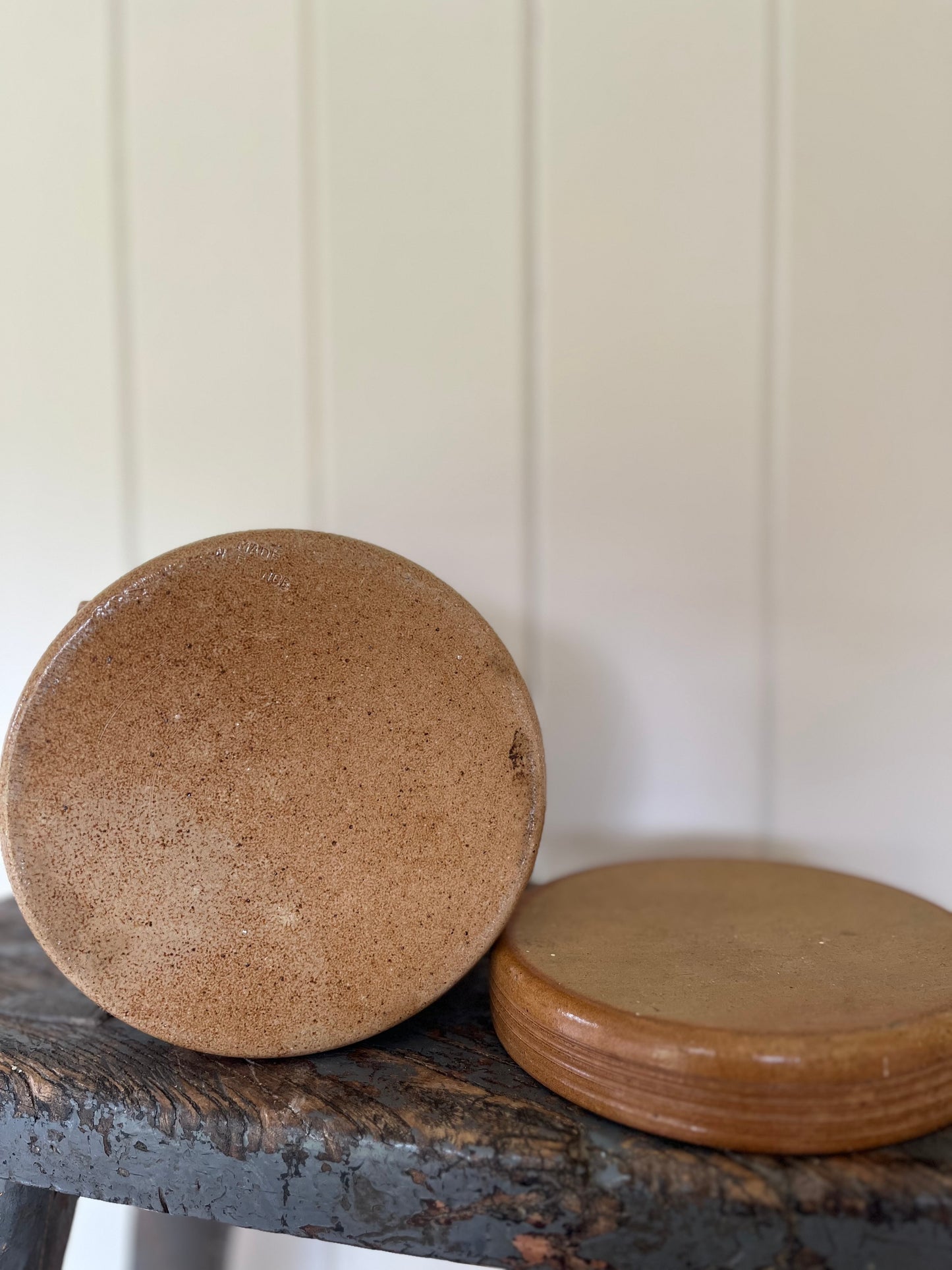 Large French vintage stoneware storage jar