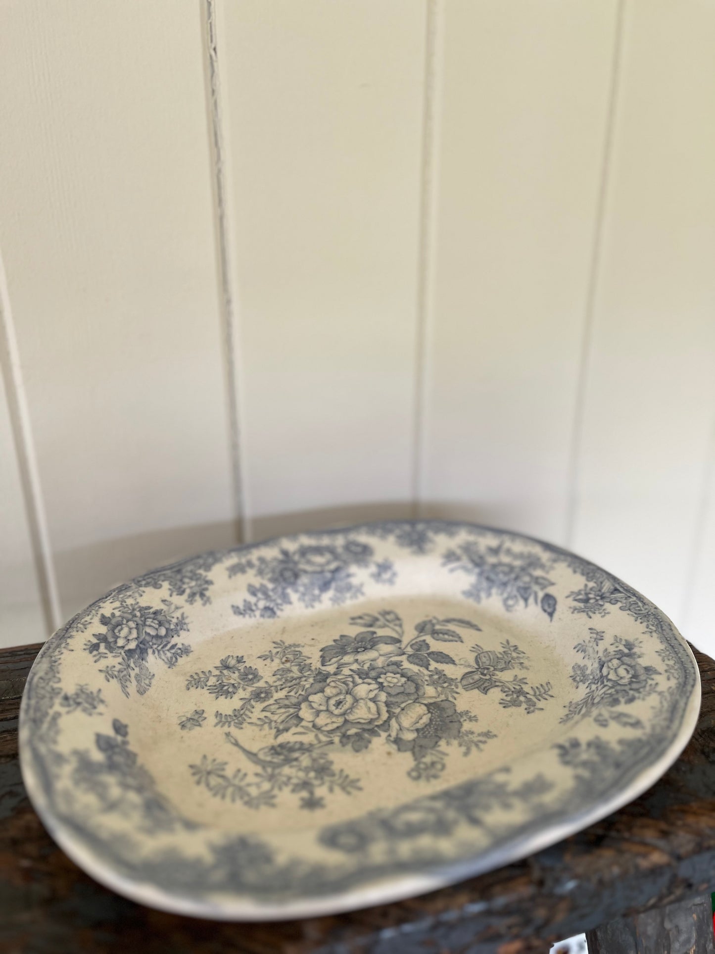 Antique transferware serving plate