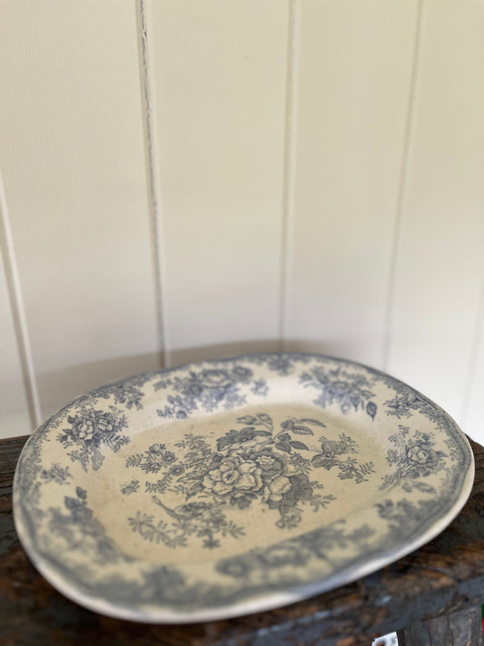 Antique transferware serving plate