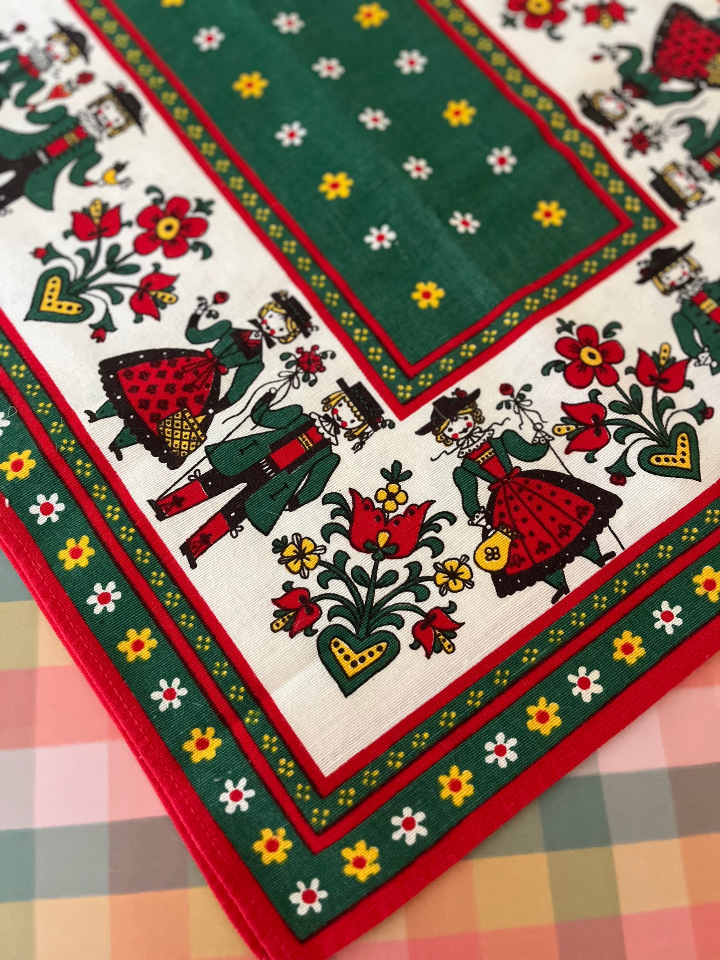 Vintage folk table runner