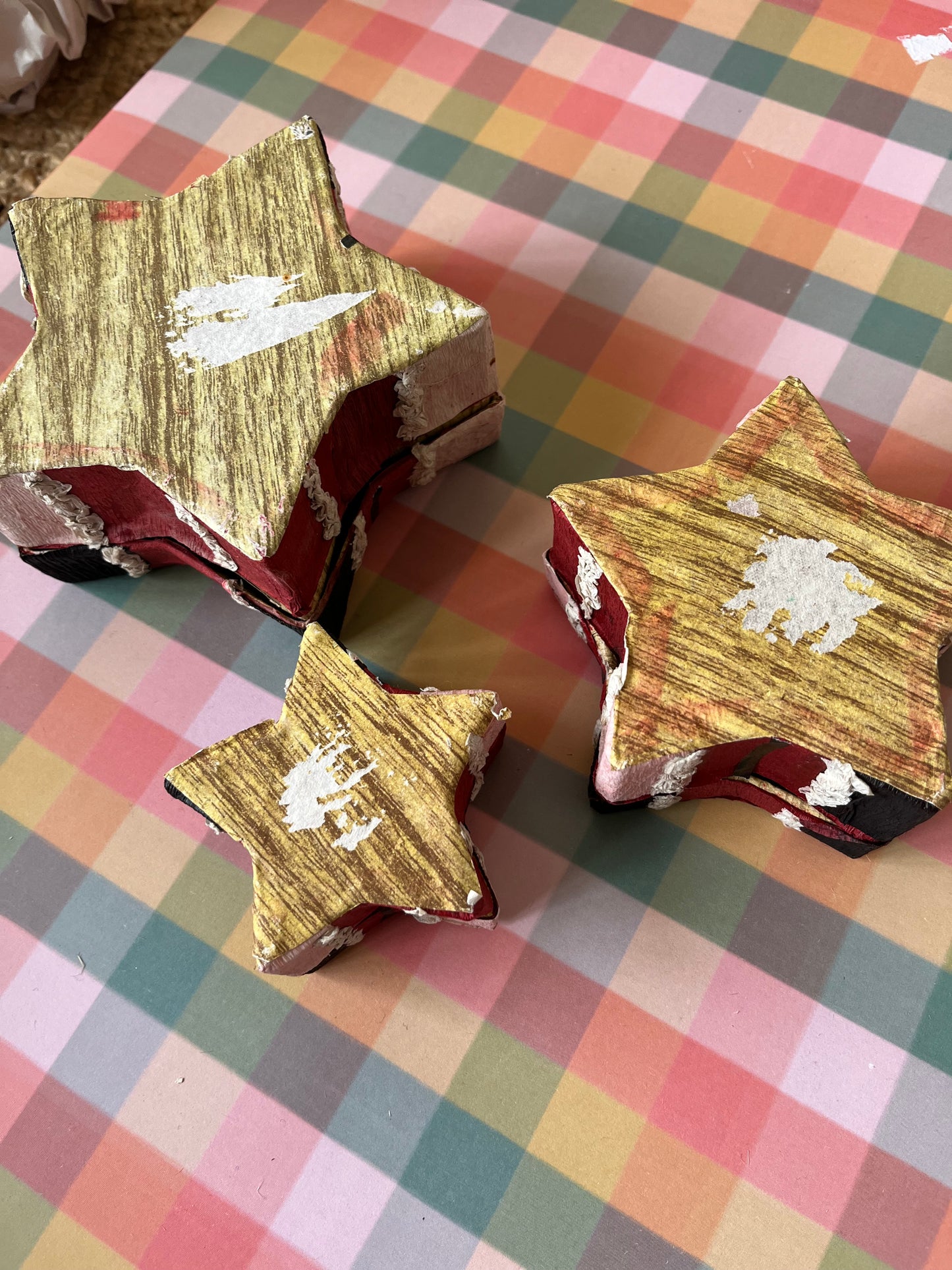 Vintage Santa gift boxes