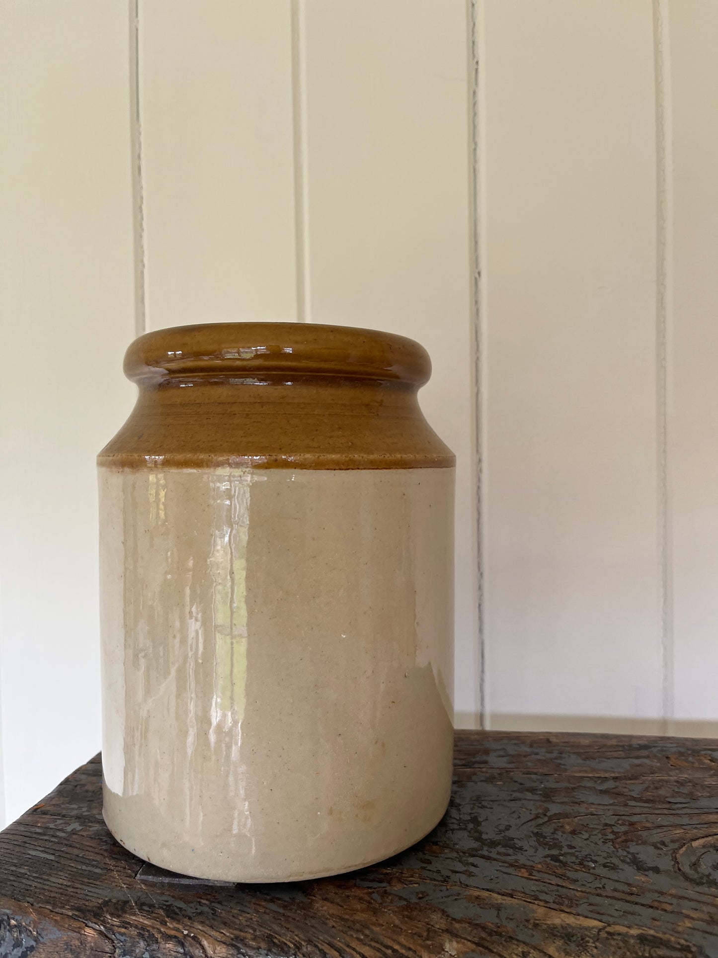 Vintage stoneware crock pot